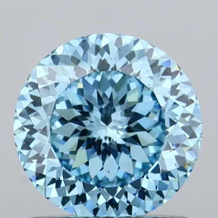 1.09ct ROUND Fancy Vivid Blue VS1 Coloured Lab diamond