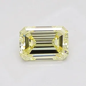 1.03ct EMERALD Fancy Light Yellow VS2 Coloured Lab diamond