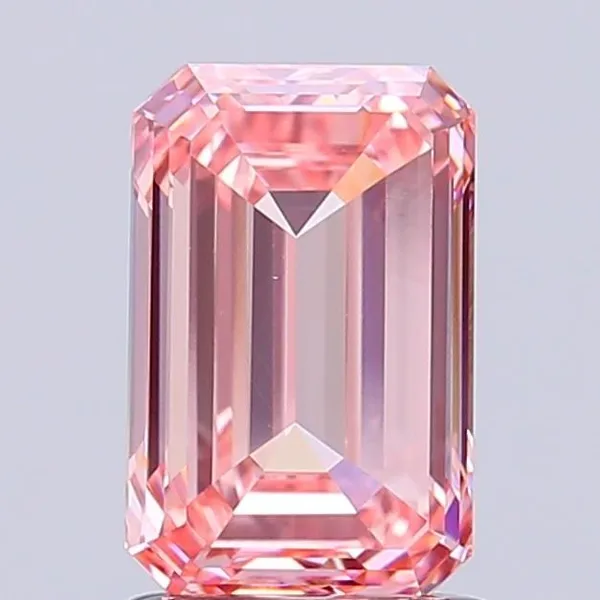 1.51ct EMERALD Fancy Intense Pink VVS2 Coloured Lab diamond