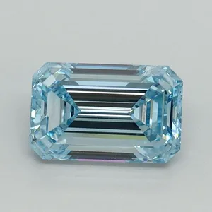 1.04ct EMERALD Fancy Intense Blue VS1 Coloured Lab diamond