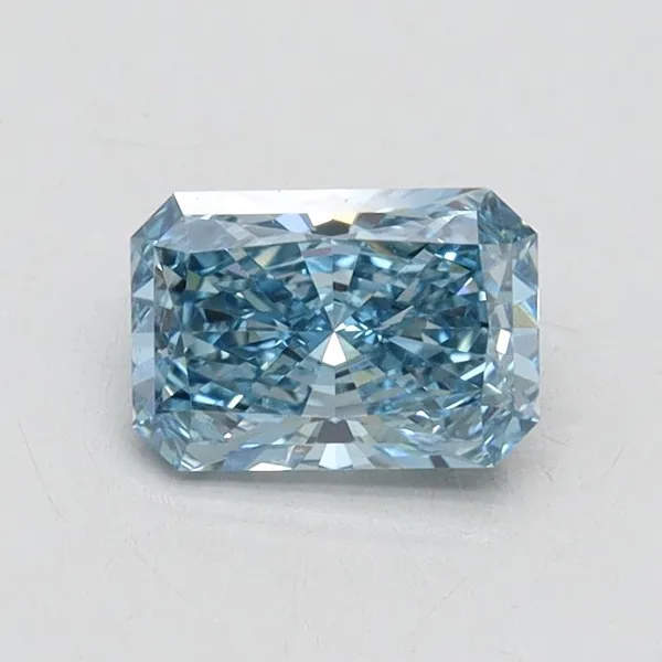 0.68ct RADIANT Fancy Vivid Blue VS1 Coloured Lab diamond