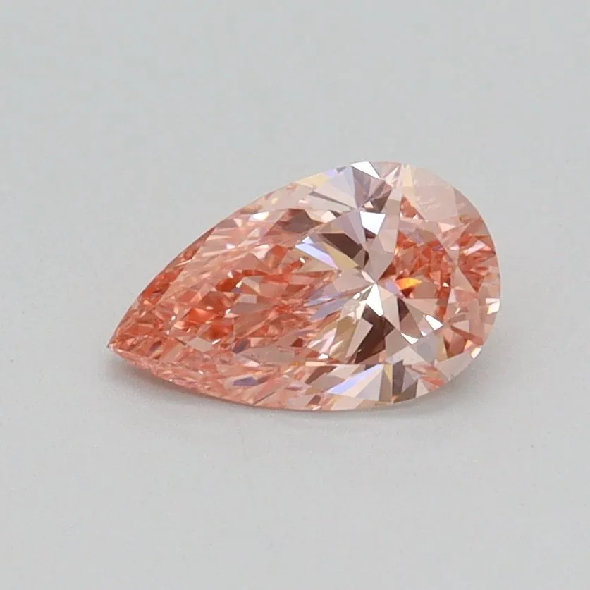 0.60ct PEAR Fancy Intense Pink SI1 Coloured Lab diamond