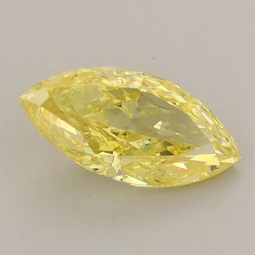 1.33ct MARQUISE Fancy Vivid Yellow I1 Coloured Lab diamond