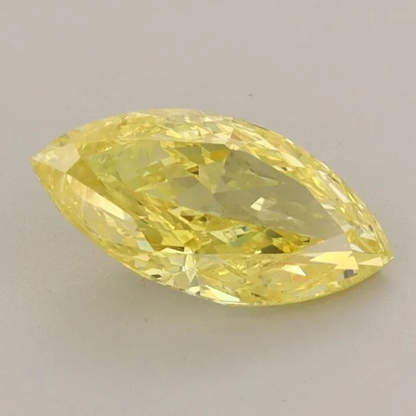 1.33ct MARQUISE Fancy Vivid Yellow I1 Coloured Lab diamond