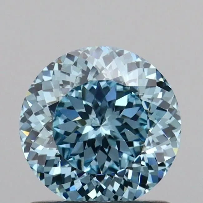1.03ct ROUND Fancy Intense Blue VS1 Coloured Lab diamond
