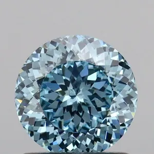 1.03ct ROUND Fancy Intense Blue VS1 Coloured Lab diamond