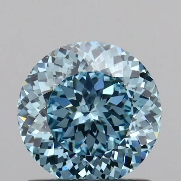 1.03ct ROUND Fancy Intense Blue VS1 Coloured Lab diamond