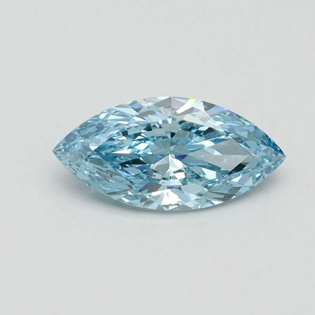 1.01ct MARQUISE Fancy Vivid Blue VS1 Coloured Lab diamond