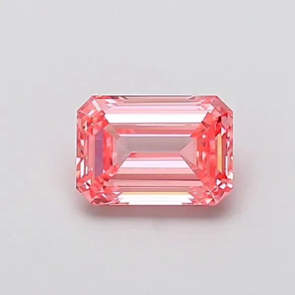 1.05ct EMERALD Fancy Vivid Pink VVS1 Coloured Lab diamond