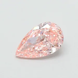 0.9ct PEAR Fancy Intense Pink VS1 Coloured Lab diamond