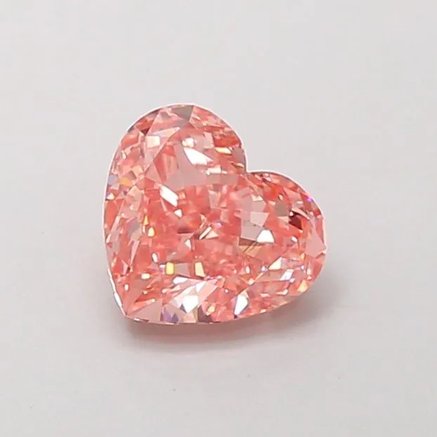 1.18ct HEART Fancy Vivid Pink VS1 Coloured Lab diamond