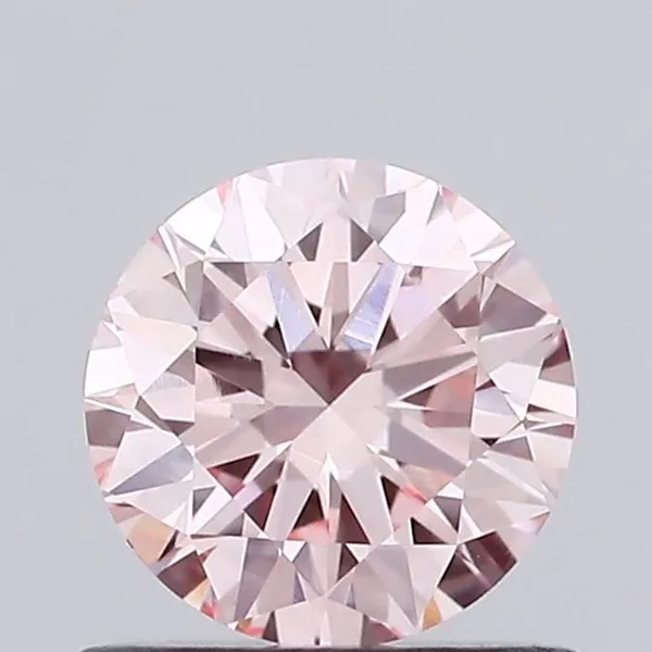 0.7ct ROUND Fancy Intense Pink VVS2 Coloured Lab diamond