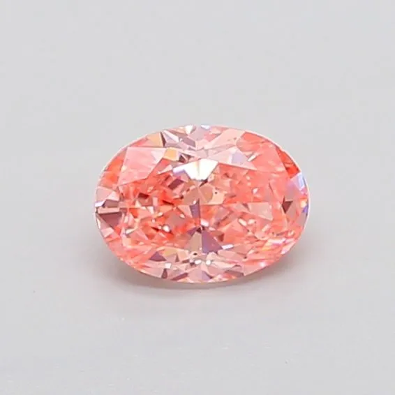 0.81ct OVAL Fancy Vivid Pink VS2 Coloured Lab diamond