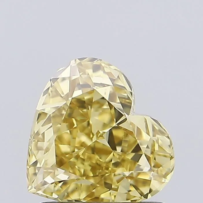 1.04ct HEART Fancy Intense Yellow VS1 Coloured Lab diamond
