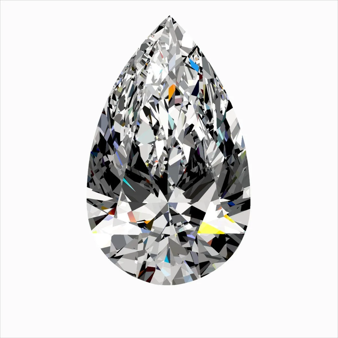 0.40ct PEAR H SI1 Natural diamond