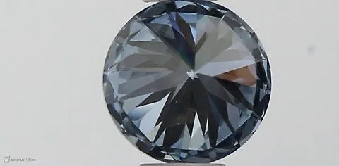 0.36ct ROUND Fancy Vivid Blue VVS1 Coloured Lab diamond