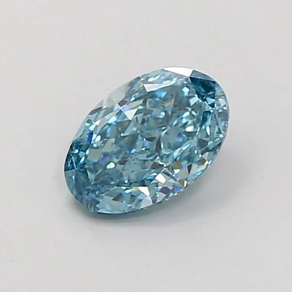 1ct OVAL Fancy Vivid Blue VS1 Coloured Lab diamond