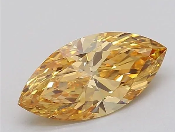 2.07ct MARQUISE Fancy Intense Yellow VVS2 Coloured Lab diamond