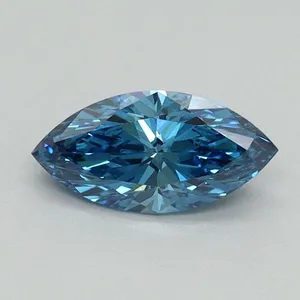 0.59ct MARQUISE Fancy Vivid Blue VS1 Coloured Lab diamond