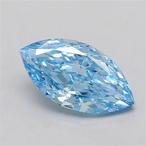 0.88ct MARQUISE Fancy Vivid Blue VS1 Coloured Lab diamond