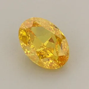 1.01ct OVAL Fancy Vivid Yellow VVS1 Coloured Lab diamond