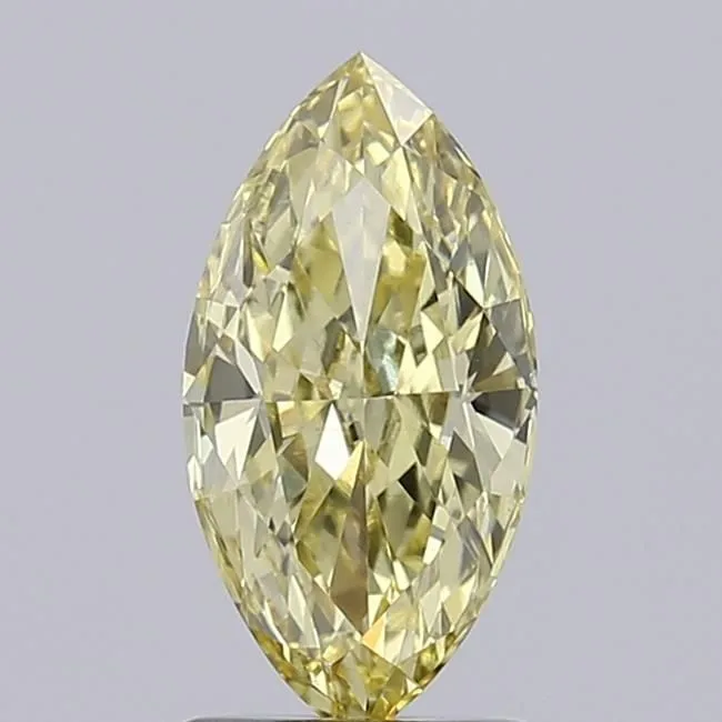1.38ct MARQUISE Fancy Intense Yellow VS1 Coloured Lab diamond