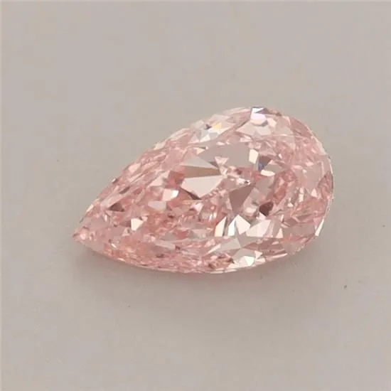 0.52ct PEAR Fancy Vivid Pink VS2 Coloured Lab diamond