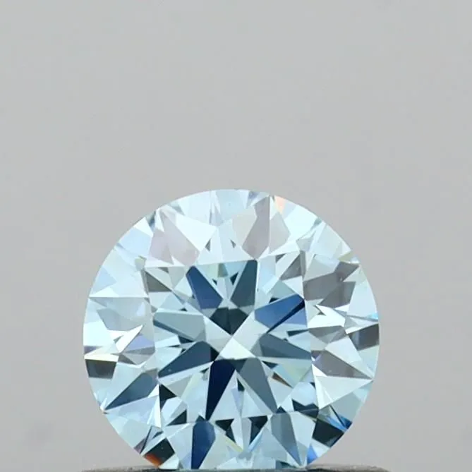0.51ct ROUND Fancy Vivid Blue VVS2 Coloured Lab diamond