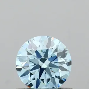 0.51ct ROUND Fancy Vivid Blue VVS2 Coloured Lab diamond