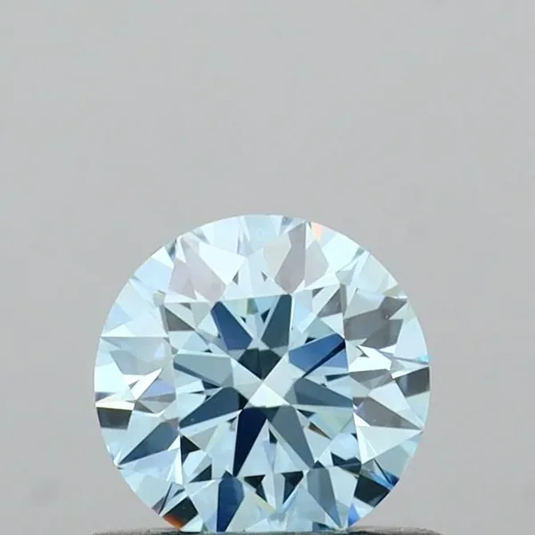0.51ct ROUND Fancy Vivid Blue VVS2 Coloured Lab diamond