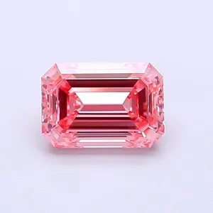 1.04ct EMERALD Fancy Vivid Pink VS2 Coloured Lab diamond