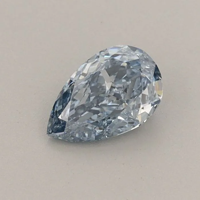 0.47ct PEAR Fancy Vivid Blue VS1 Coloured Lab diamond