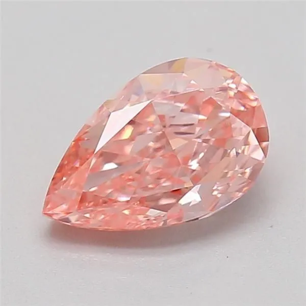 0.56ct PEAR Fancy Vivid Pink VVS2 Coloured Lab diamond