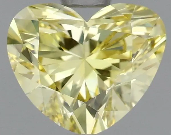 1.07ct HEART Fancy Intense Yellow VVS2 Coloured Lab diamond