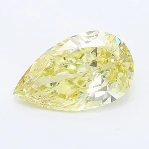 0.72ct PEAR Fancy Intense Yellow VS2 Coloured Lab diamond