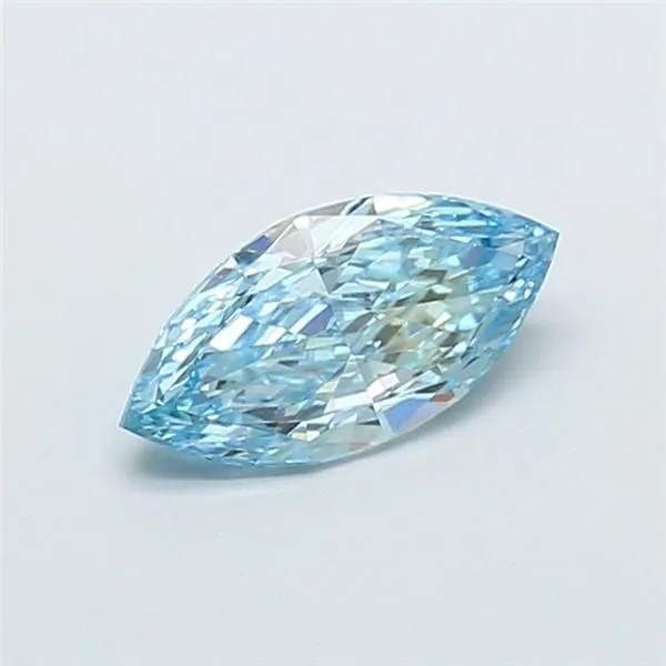 1.00ct MARQUISE Fancy Vivid Blue VVS2 Coloured Lab diamond