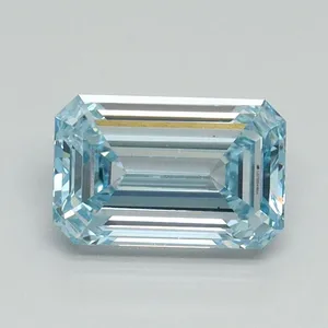 1.04ct EMERALD Fancy Intense Blue VS1 Coloured Lab diamond