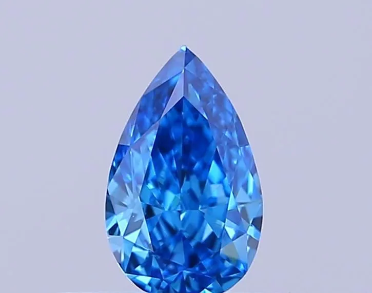0.30ct PEAR Fancy Vivid Blue VS1 Coloured Lab diamond