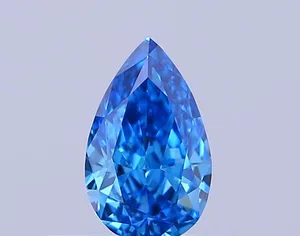 0.3ct PEAR Fancy Vivid Blue VS1 Coloured Lab diamond