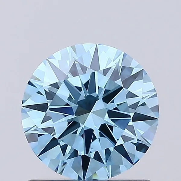 1ct ROUND Fancy Vivid Blue VS1 Coloured Lab diamond