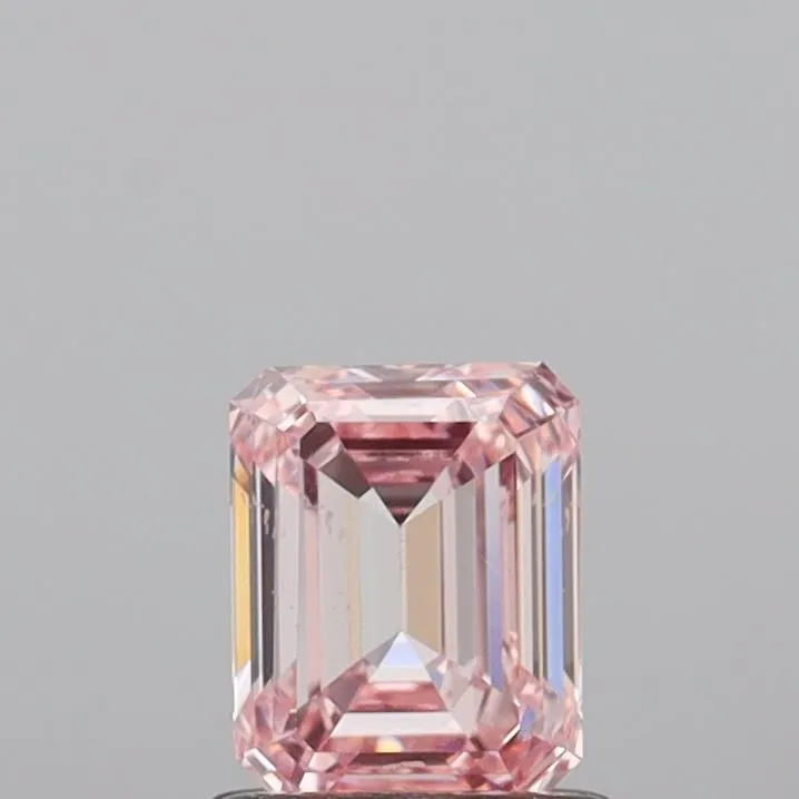 1.00ct EMERALD Fancy Intense Pink VS1 Coloured Lab diamond