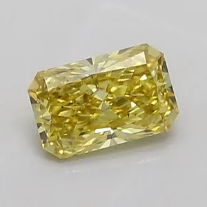 1.13ct RADIANT Fancy Vivid Yellow VS2 Coloured Lab diamond