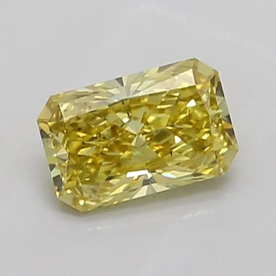 1.13ct RADIANT Fancy Vivid Yellow VS2 Coloured Lab diamond