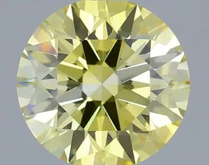 0.47ct ROUND Fancy Yellow VVS2 Coloured Lab diamond