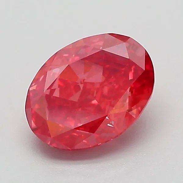 1.14ct OVAL Fancy Vivid Pink VS2 Coloured Lab diamond