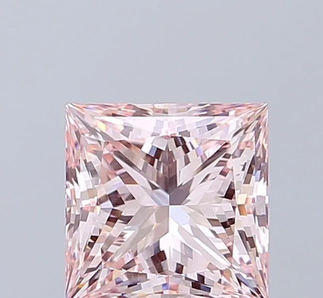 2.09ct PRINCESS Fancy Intense Pink VVS2 Coloured Lab diamond
