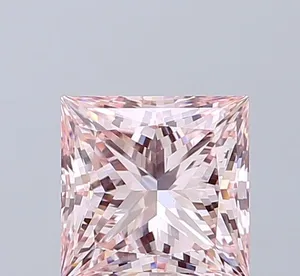 2.09ct PRINCESS Fancy Intense Pink VVS2 Coloured Lab diamond