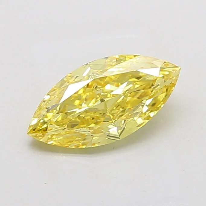 2.08ct MARQUISE Fancy Vivid Yellow VVS2 Coloured Lab diamond