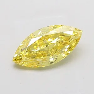 2.08ct MARQUISE Fancy Vivid Yellow VVS2 Coloured Lab diamond