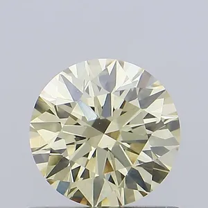 0.76ct ROUND Fancy Light Yellow VVS2 Coloured Lab diamond